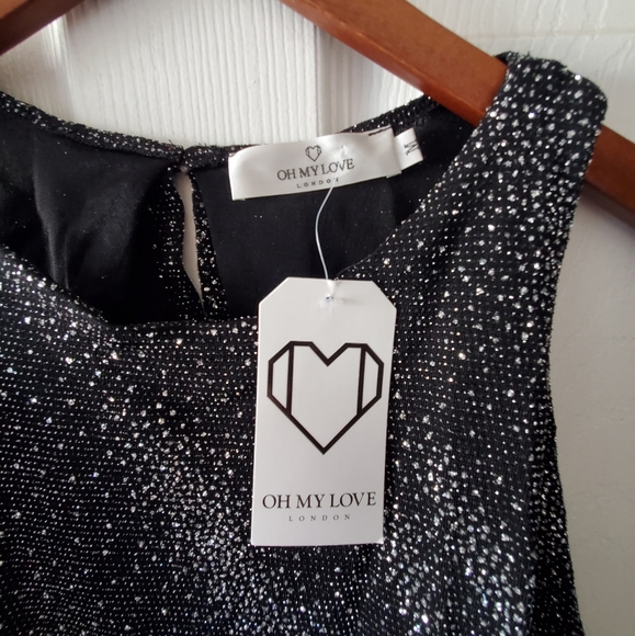 NWT🔥Stunning Sparkling Backless Black Event Dress - Picture 5 of 7